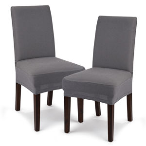 4Home Multielastický potah na sedák na židli Comfort šedá, 40 - 50 cm, sada 2 ks