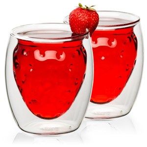 4home Termo sklenice Strawberry Hot&Cool 250 ml, 2 ks
