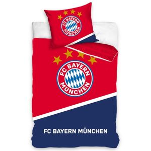 Bavlněné povlečení FC Bayern Mnichov Blau Boden, 140 x 200 cm, 70 x 80 cm