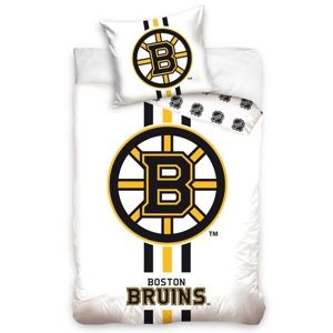 Bavlněné povlečení NHL Boston Bruins White, 140 x 200 cm, 70 x 90 cm