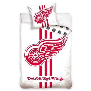 Bavlněné povlečení NHL Detroit Red Wings White, 140 x 200 cm, 70 x 90 cm