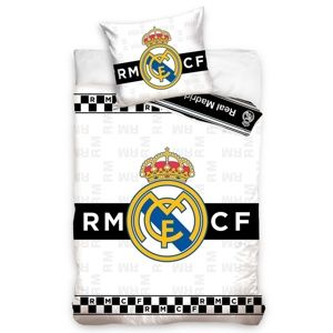 Bavlněné povlečení Real Madrid Thin Chessboard, 140 x 200 cm, 70 x 90 cm