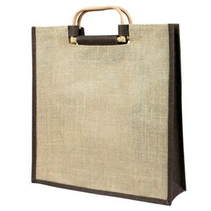 Bellatex Jutová taška bez potisku s rukojetí, 39 x 39 x 10 cm