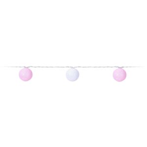 Dekorativní LED řetěz Pastels růžová, 10 LED