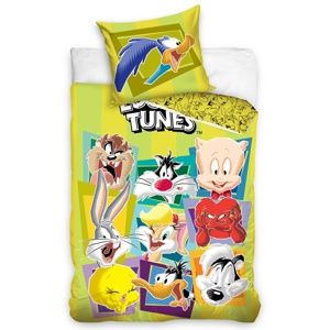 Dětské bavlněné povlečení Looney Tunes, 140 x 200 cm, 70 x 80 cm