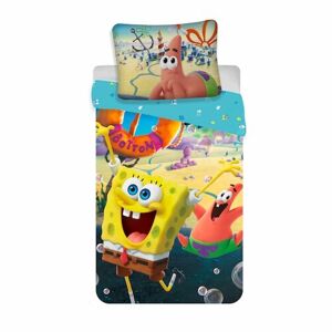 Jerry Fabrics Dětské bavlněné povlečení Spong Bob movie, 140 x 200 cm, 70 x 90 cm