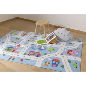 Vopi Dětský koberec Ultra Soft Kids Play blue, 90 x 130 cm