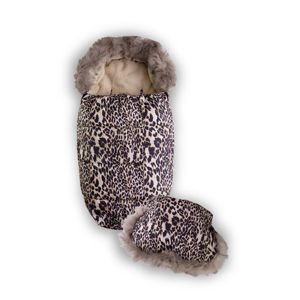 Fusak s rukávníkem vzor leopard, 100 cm