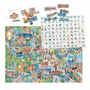 Headu Puzzle Easy English Ve městě, 108 dílků