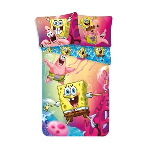 Jerry Fabrics Dětské bavlněné povlečení Sponge Bob, 140 x 200 cm, 70 x 90 cm