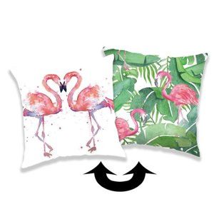 Jerry Fabrics Povlak na polštářek s flitry Flamingo 01, 40 x 40 cm