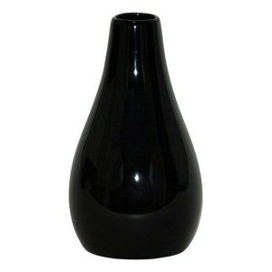 Keramická váza Santaella černá, 22 cm