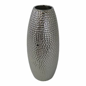 Keramická váza Silver dots stříbrná, 32 cm