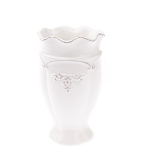 Keramická váza Vallada bílá, 11 x 18 x 11 cm