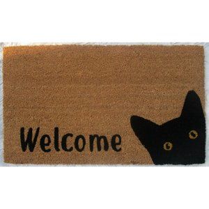 Kokosová rohožka Cat Welcome, 40 x 70 cm