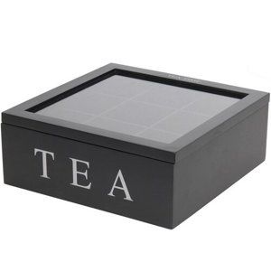 Box na čajové sáčky, černá