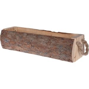 Koopman Dřevěný obal na květináč Wood log, 53 cm