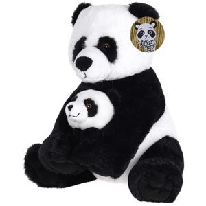 Plyšový medvídek Panda s mládětem, 27 cm