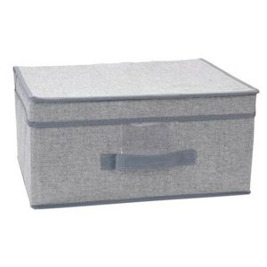 Úložný box s víkem 39 x 29 x 19 cm, šedá