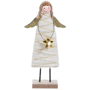 Koopman Vánoční anděl Berenice zlatá, 23 cm