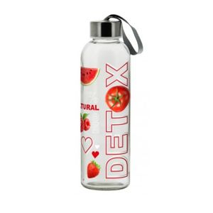 Mäser Skleněná láhev Detox Strawberry, 0,5 l