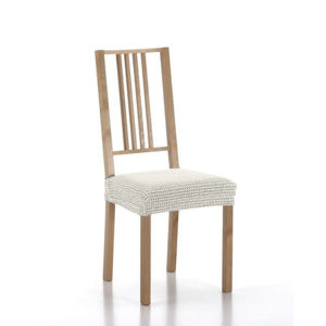 Multielastický potah na sedák na židli Sada ecru, 40 - 50 cm, sada 2 ks