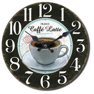 Nástěnné hodiny Caffé latte gourmet, pr. 28 cm