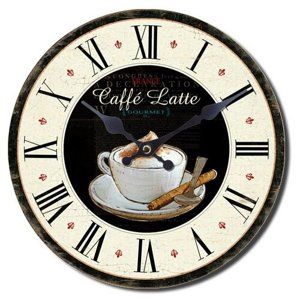 Nástěnné hodiny Caffé latte, pr. 28 cm