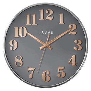 Nástěnné hodiny Lavvu Home Grey LCT1161 šedá, pr. 32 cm
