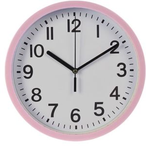 Nástěnné hodiny Mackay růžová, 22,5 cm