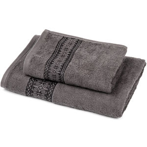 Sada Strook ručník a osuška šedá, 70 x 140 cm, 50 x 100 cm