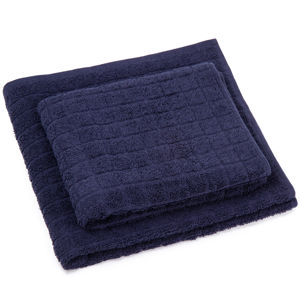 Profod Sada ručníku a osušky Jerry tmavě modrá, 50 x 100 cm, 70 x 140 cm