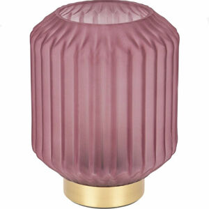 Stolní LED lampa Coria tmavě růžová, 13 x 17 cm