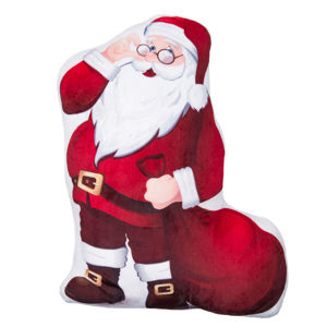 Tvarovaný 3D polštářek Santa Claus, 30 x 40 cm