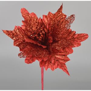 Umělá Poinsettie červená, 25 cm