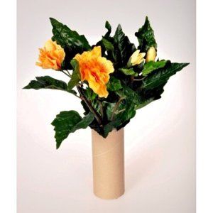 Umělá květina Ibišek svazek žlutá, 35 cm