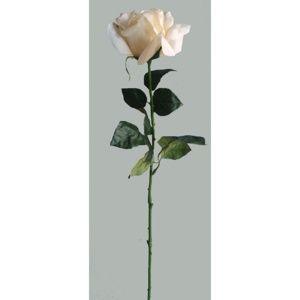 Umělá květina Růže bílá, 60 cm