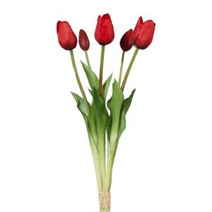 Umělý svazek Tulipánů červená, 48 cm