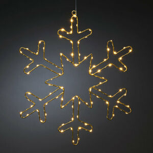 Vánoční LED dekorace Sněhová vločka zlatá, 100 LED, 48 x 46,5 cm