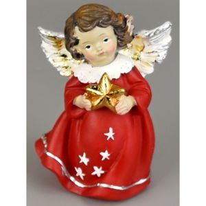 Vánoční andílek s hvězdou, 10 cm