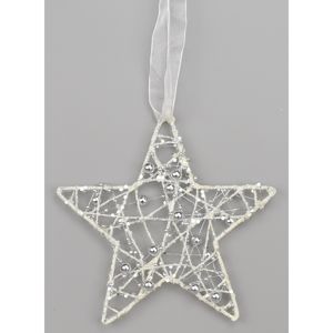 Vánoční hvězda Visalia bílá, 15 cm