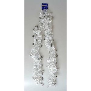 Vánoční řetěz s vločkami bílá, 200 cm
