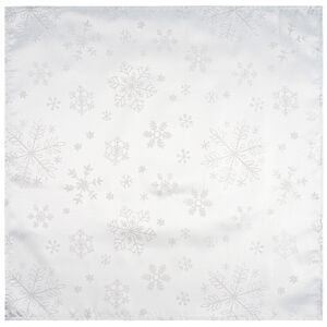 Forbyt Vánoční ubrus Snowflakes bílá, 77 x 77 cm
