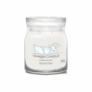 Yankee Candle vonná svíčka Signature ve skle střední Clean Cotton, 368 g