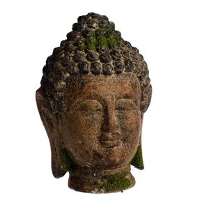 Zahradní dekorace Buddha hlava, 18 x 27 x 17 cm
