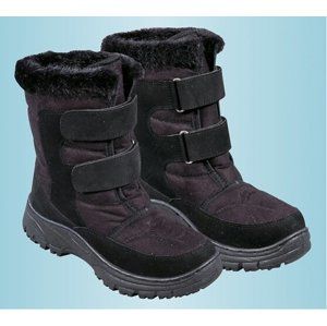 Zimní obuv s kožíškem, černá, 37