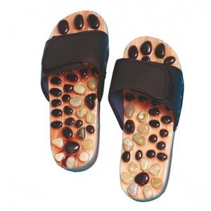 Akupresurní masážní pantofle s přírodními kameny vel. L, 42 - 44