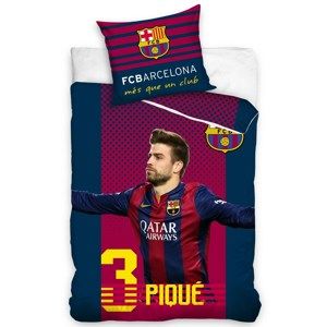 Bavlněné povlečení FC Barcelona Pique, 140 x 200 cm, 70 x 80 cm