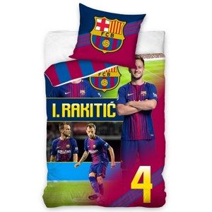 Bavlněné povlečení FC Barcelona Rakitić, 140 x 200 cm, 70 x 80 cm