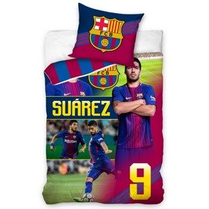 Bavlněné povlečení FC Barcelona Suárez, 140 x 200 cm, 70 x 80 cm